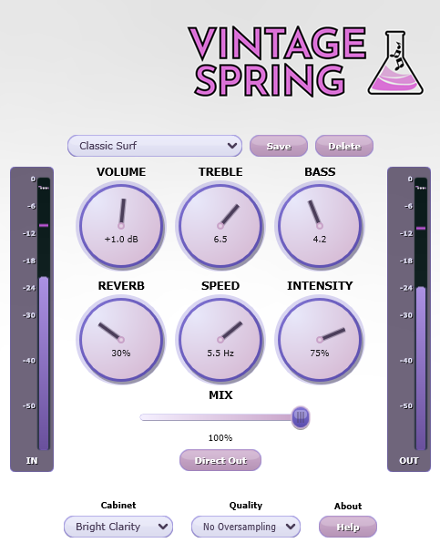Vintage Spring plugin UI