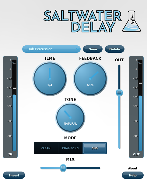 Saltwater Delay plugin UI